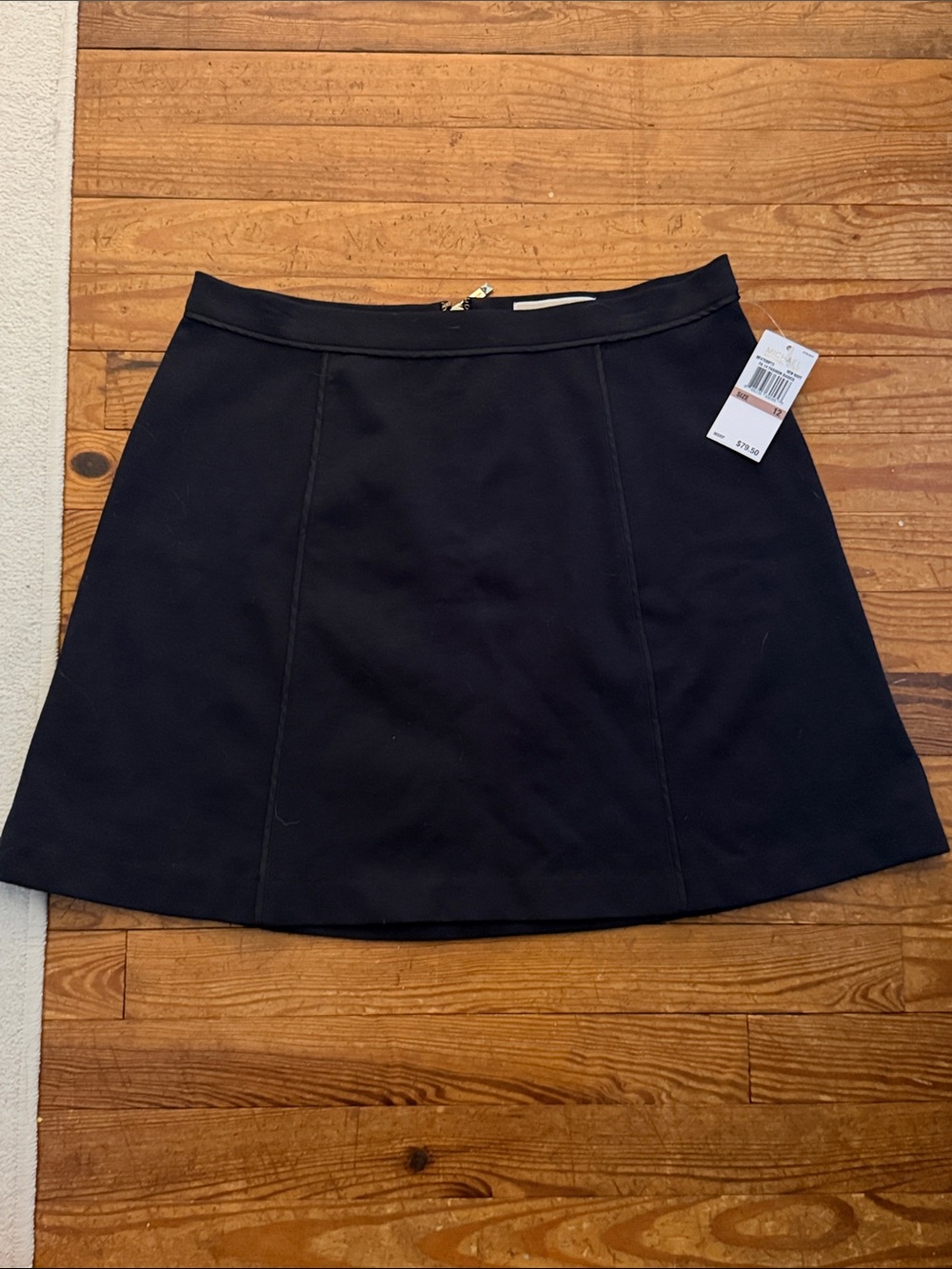 Michael Kors Navy Mini A-Line Skirt